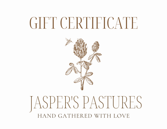 Jasper's Pastures Gift Certificate